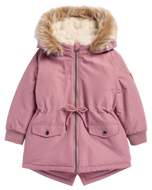 جاكيت باركا بفرو التيدي للبنات، وردي غامق (KiK Parka mit Teddyfell (dunkelrosa)) — KiK, منتج ألماني أصلي في المغرب