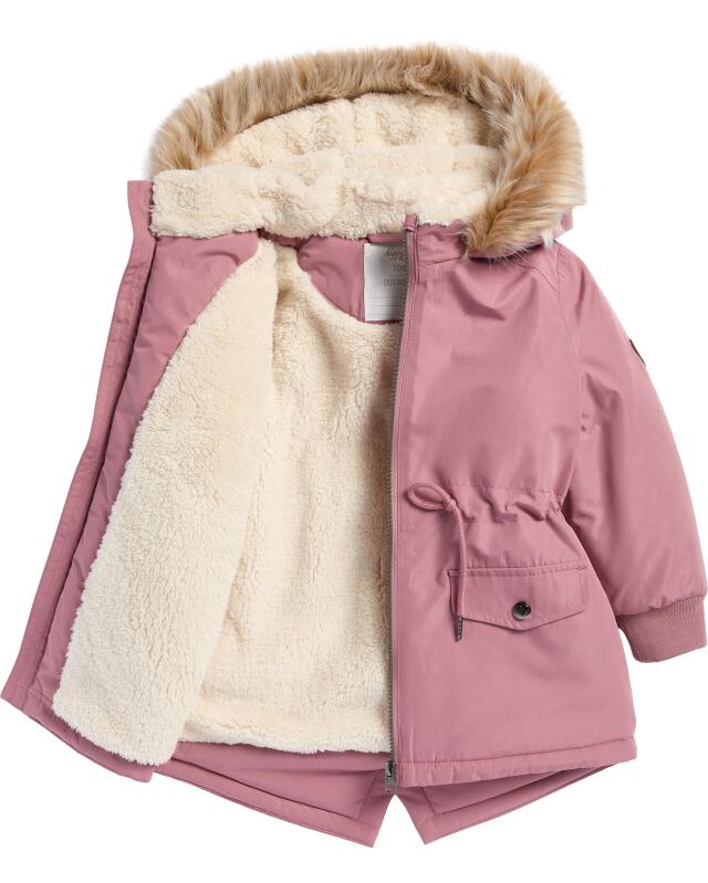جاكيت باركا بفرو التيدي للبنات، وردي غامق (KiK Parka mit Teddyfell (dunkelrosa)) — KiK, منتج ألماني أصلي في المغرب