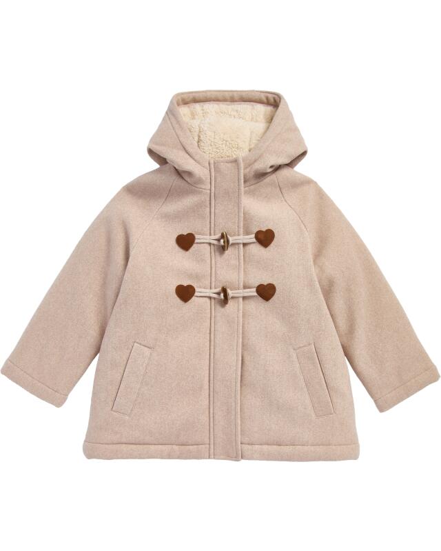 Coat with toggle fastenings for girls, natural (KiK Mantel mit Knebelverschluss (naturfarben)) — KiK, authentic German product in Morocco