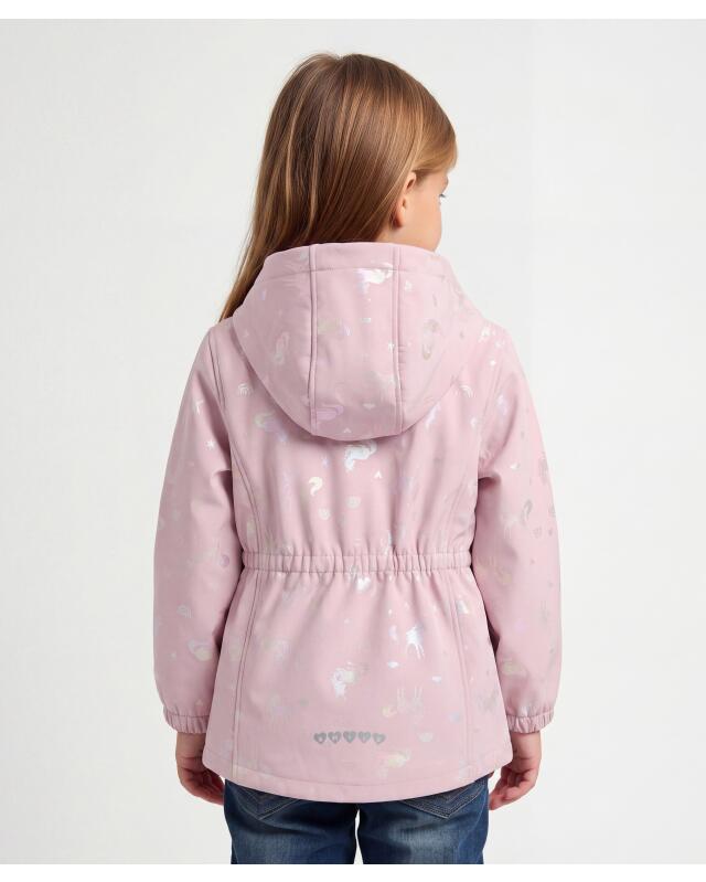 Veste softshell à motif intégral fille, violet (KiK Softshelljacke mit Allover-Muster (lila)) — KiK, produit allemand authentique au Maroc
