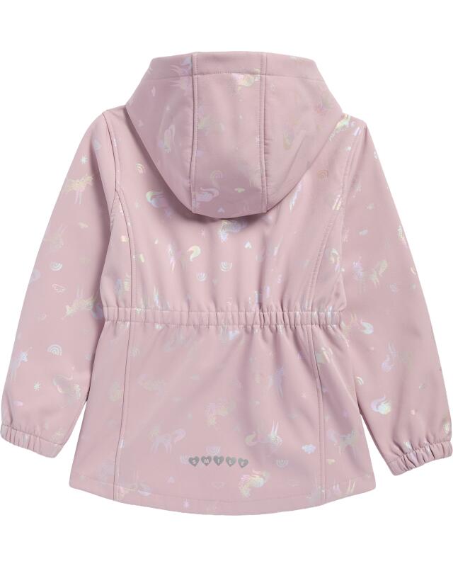 Veste softshell à motif intégral fille, violet (KiK Softshelljacke mit Allover-Muster (lila)) — KiK, produit allemand authentique au Maroc