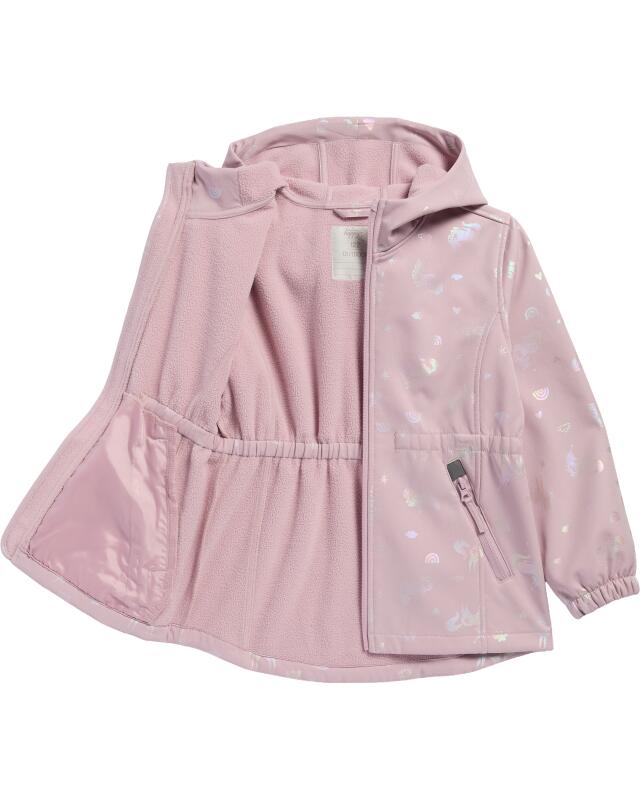 Veste softshell à motif intégral fille, violet (KiK Softshelljacke mit Allover-Muster (lila)) — KiK, produit allemand authentique au Maroc