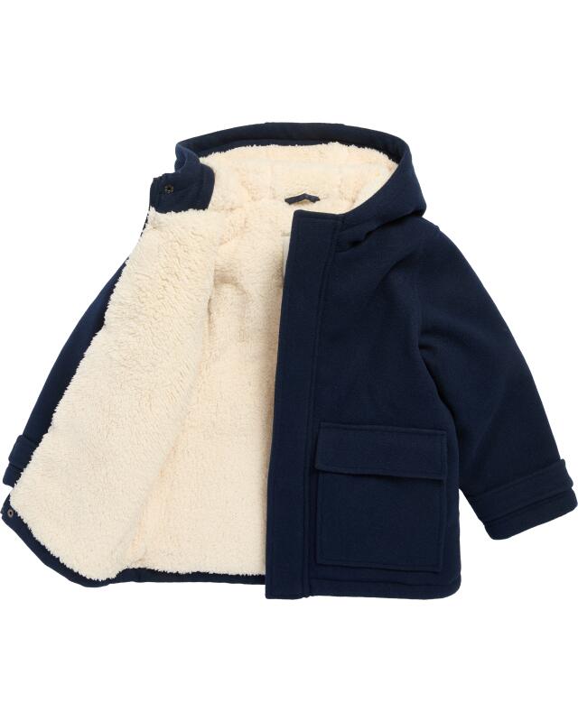 Manteau à doublure teddy garçon, bleu marine (KiK Mantel mit Teddyfutter (dunkelblau)) — KiK, produit allemand authentique au Maroc