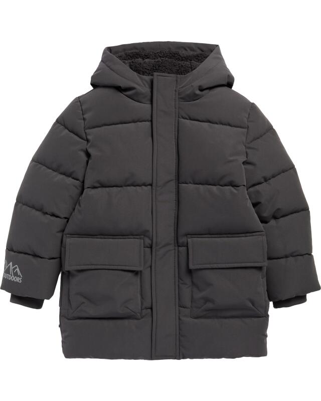 Quilted parka with teddy lining for boys, dark grey (KiK Stepp-Parka mit Teddyfutter (dunkelgrau)) — KiK, authentic German product in Morocco