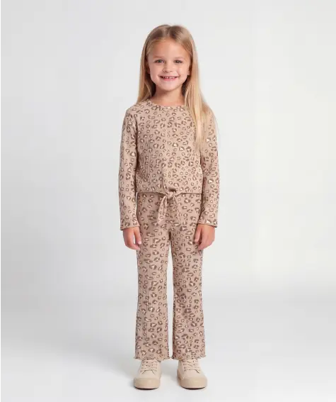 Langarmshirt + Bootcut-Leggings