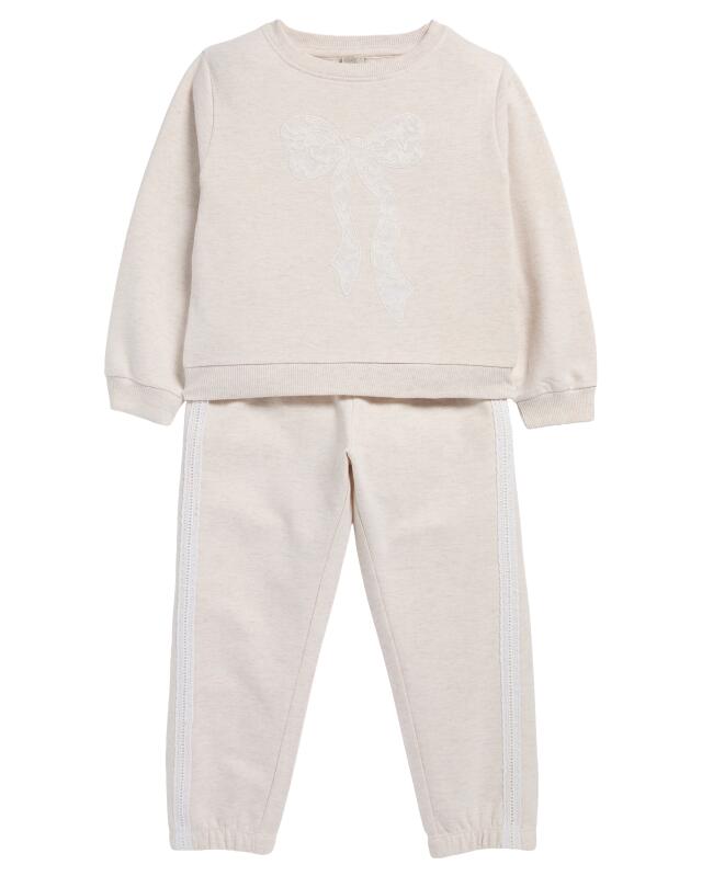 Tracksuit with lace for girls, off-white (KiK Jogginganzug mit Spitze (offwhite)) — KiK, authentic German product in Morocco