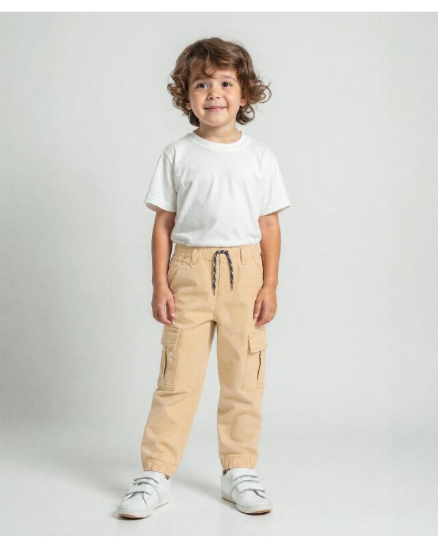 Pantalon cargo garçon, beige (KiK Cargohose in Beige (Beige)) — KiK, produit allemand authentique au Maroc