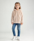 Jas van kunstbont met capuchon beige