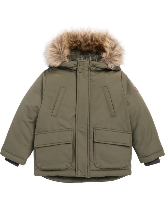 Parka à capuche garçon, vert foncé (KiK Parka mit Kapuze (dunkelgrün)) — KiK, produit allemand authentique au Maroc