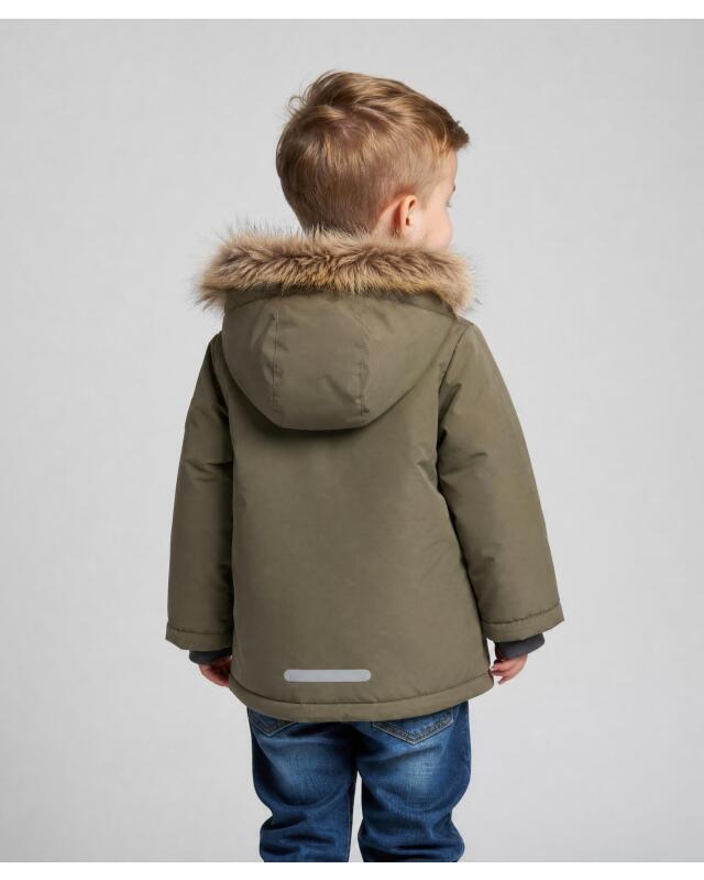 Parka à capuche garçon, vert foncé (KiK Parka mit Kapuze (dunkelgrün)) — KiK, produit allemand authentique au Maroc