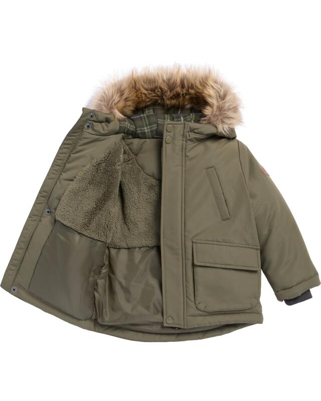 Parka à capuche garçon, vert foncé (KiK Parka mit Kapuze (dunkelgrün)) — KiK, produit allemand authentique au Maroc