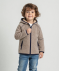 Strickfleecejacke mit Teddyfleece Beige