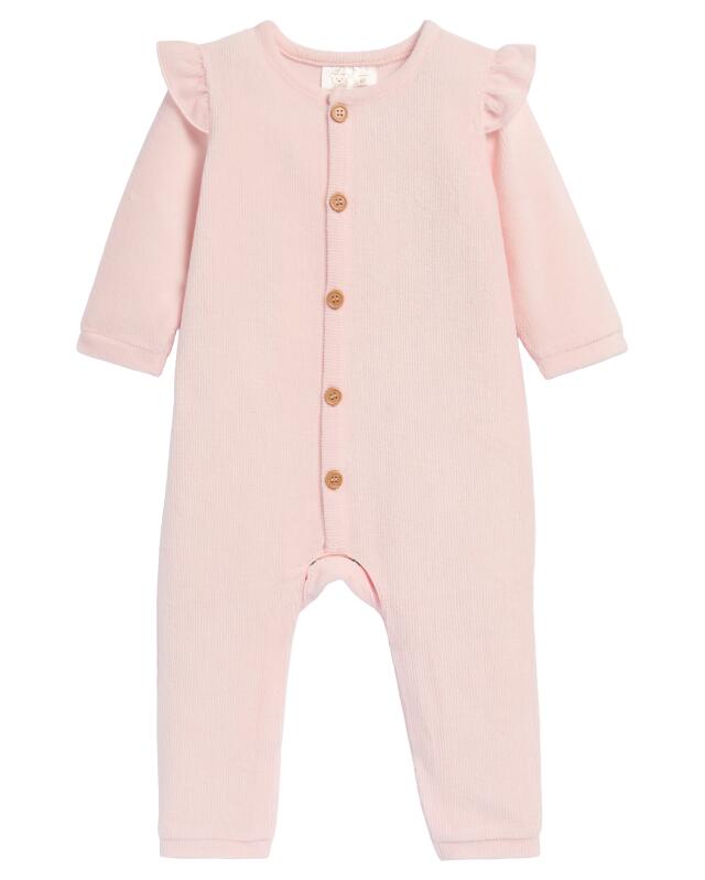 Newborn velour sleepsuit for girls, light pink — KiK, authentic German product in Morocco