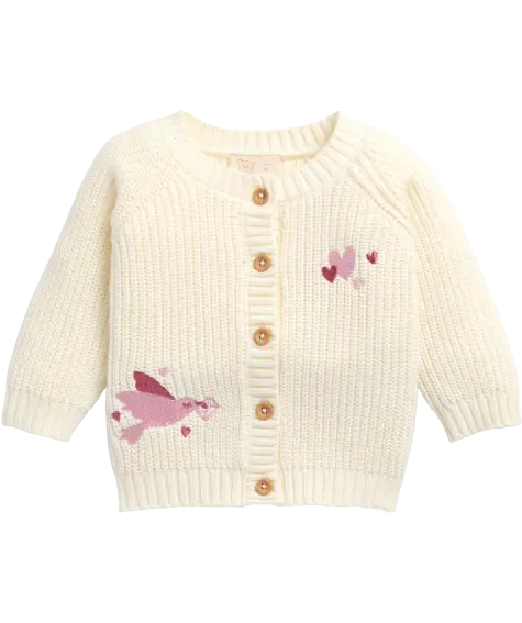 Newborn Strickjacke mit Stickereien