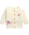 Newborn Strickjacke mit Stickereien offwhite