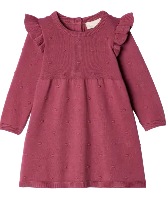 Feinstrickkleid mit Noppenstruktur