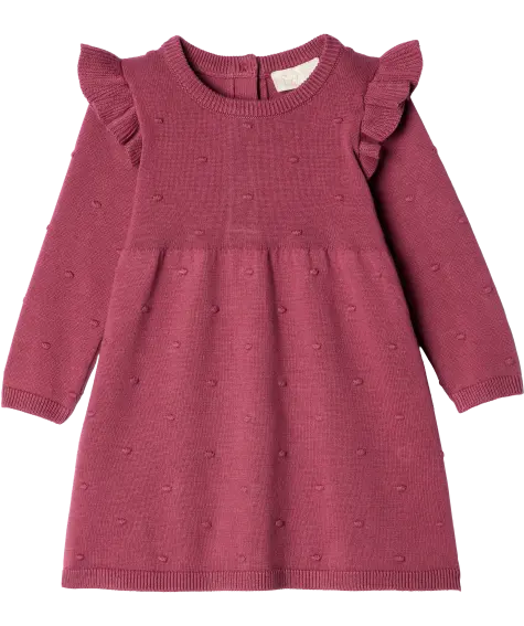Feinstrickkleid mit Noppenstruktur