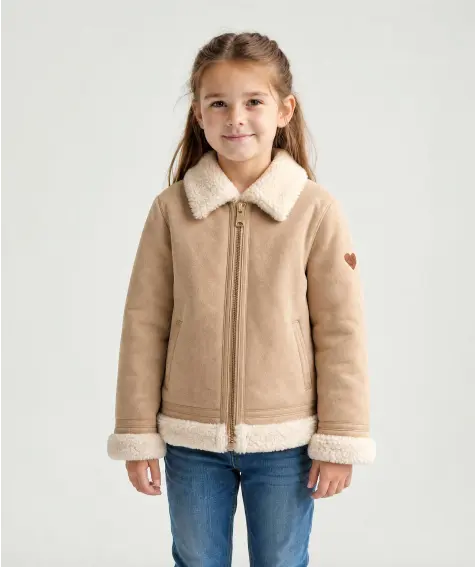 Jas met suède look
