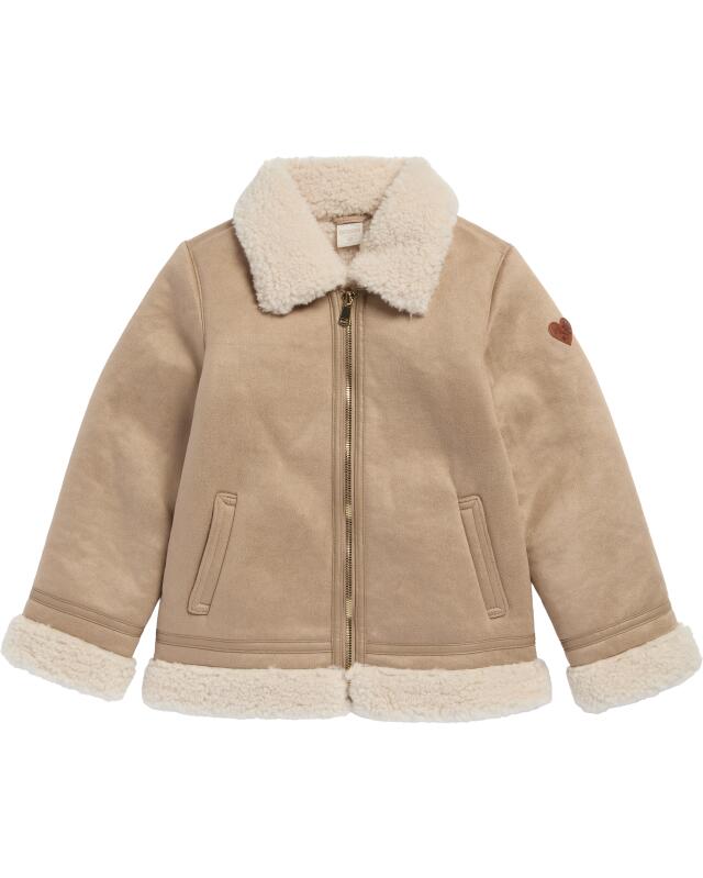 Faux suede jacket for girls, brown (KiK Jacke in Wildlederoptik (braun)) — KiK, authentic German product in Morocco