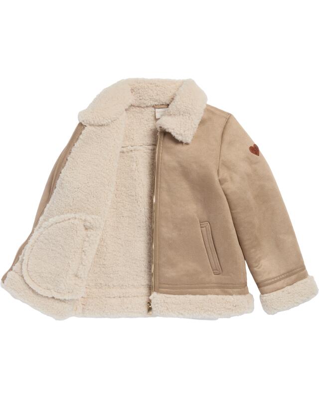 Faux suede jacket for girls, brown (KiK Jacke in Wildlederoptik (braun)) — KiK, authentic German product in Morocco