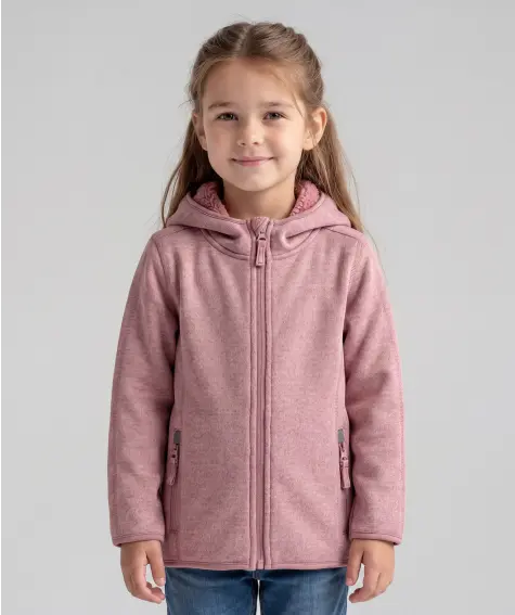 Strickfleecejacke mit Innenfleece