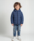 Licht gewatteerde jas blauw blauw
