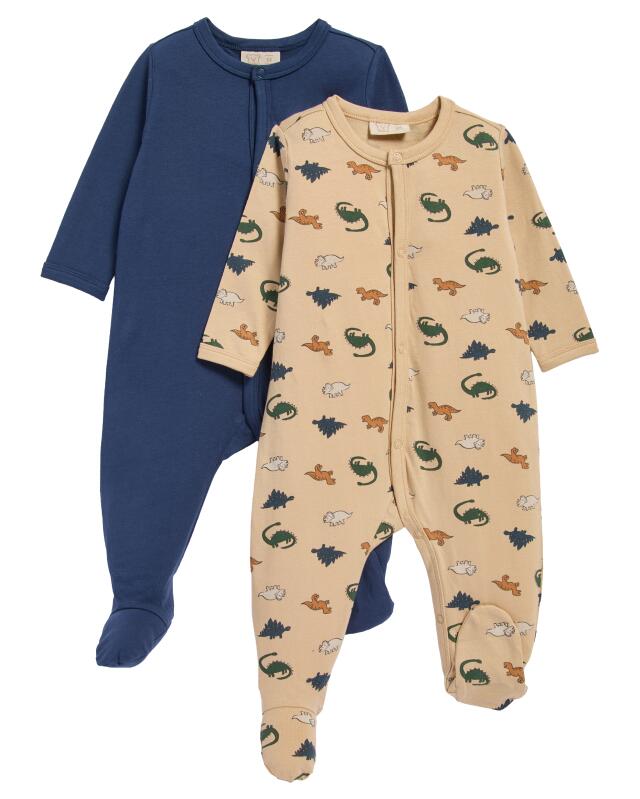 Dino pyjamas for baby boys, natural (KiK Schlafanzüge Dinos (naturfarben)) — KiK, authentic German product in Morocco
