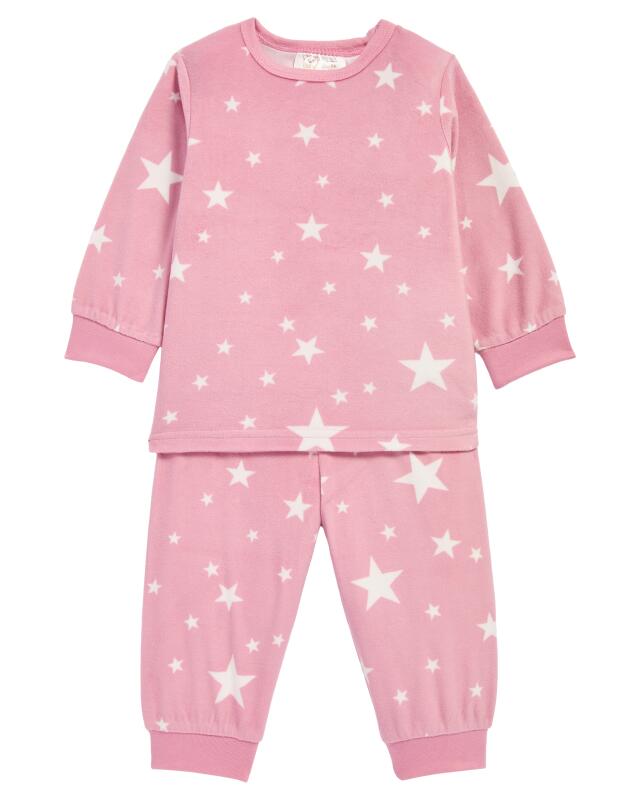 بيجامة بنقشة نجوم شاملة للرضيعة، وردي (KiK Pyjama mit Sternen-Allover-Muster (rosa)) — KiK, منتج ألماني أصلي في المغرب