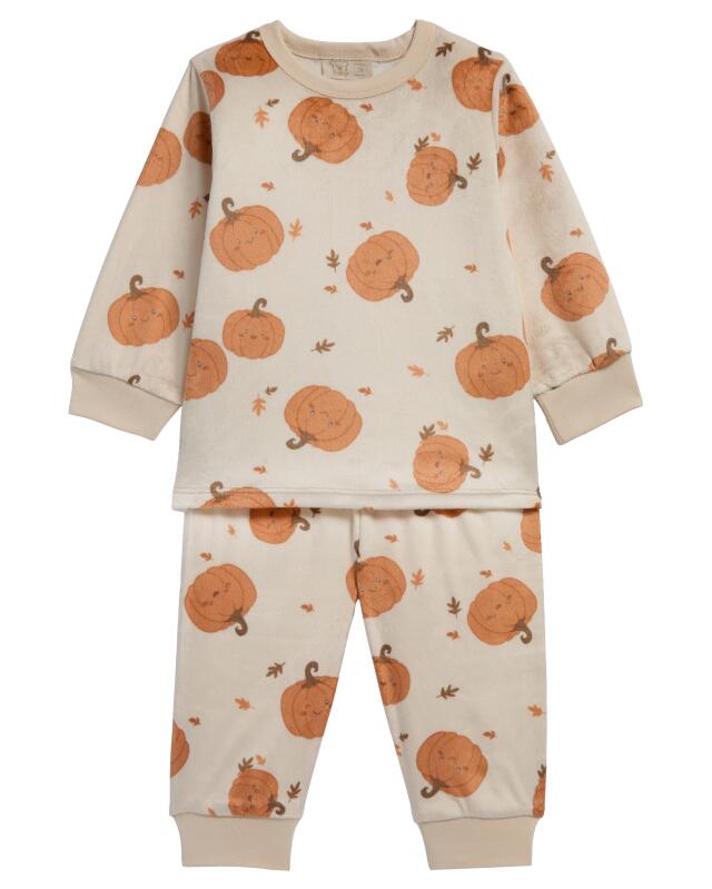 Velour pyjamas for baby girls, off-white (KiK Pyjama aus Velours (offwhite)) — KiK, authentic German product in Morocco