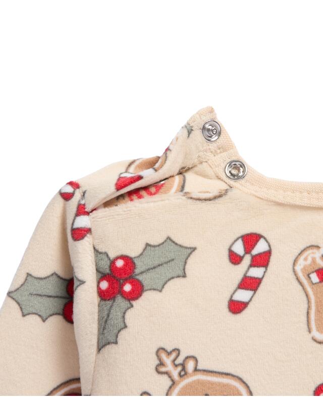 Pyjamas with Christmas motifs for baby girls, natural (KiK Pyjama mit Weihnachtsmotiven (naturfarben)) — KiK, authentic German product in Morocco