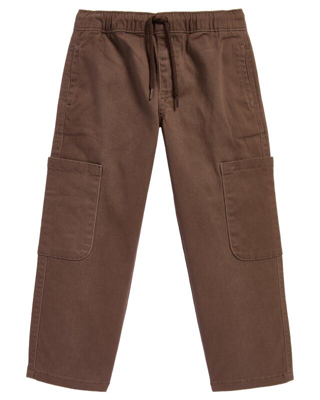 Pantalon cargo en twill garçon, marron (KiK Twill-Cargohose (braun)) — KiK, produit allemand authentique au Maroc