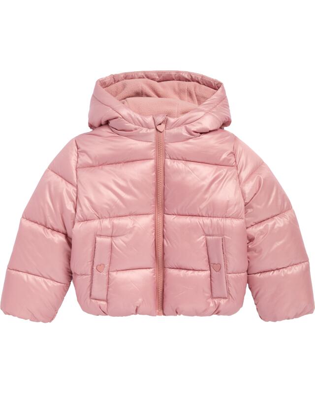 Doudoune légère brillante fille, rose foncé (KiK Glänzende Steppjacke (dunkelrosa)) — KiK, produit allemand authentique au Maroc