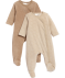 Newborn Strampler aus Velours creme
