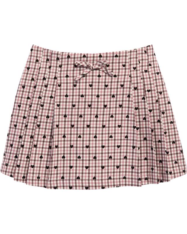 تنورة-شورت بنقشة مربعات للبنات، وردي غامق (KiK Skort im Karomuster (dunkelrosa)) — KiK, منتج ألماني أصلي في المغرب