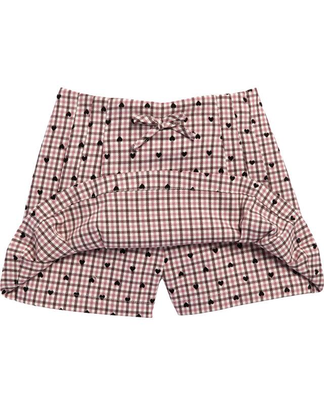تنورة-شورت بنقشة مربعات للبنات، وردي غامق (KiK Skort im Karomuster (dunkelrosa)) — KiK, منتج ألماني أصلي في المغرب