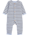 Newborn Strampler mit Streifen hellblau