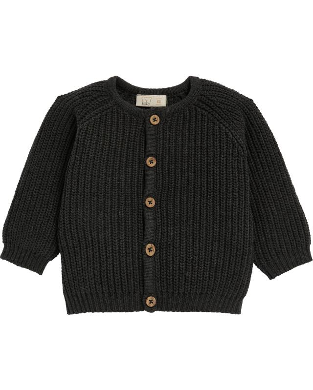 Gilet à poignets côtelés bébé garçon, gris — KiK, produit allemand authentique au Maroc