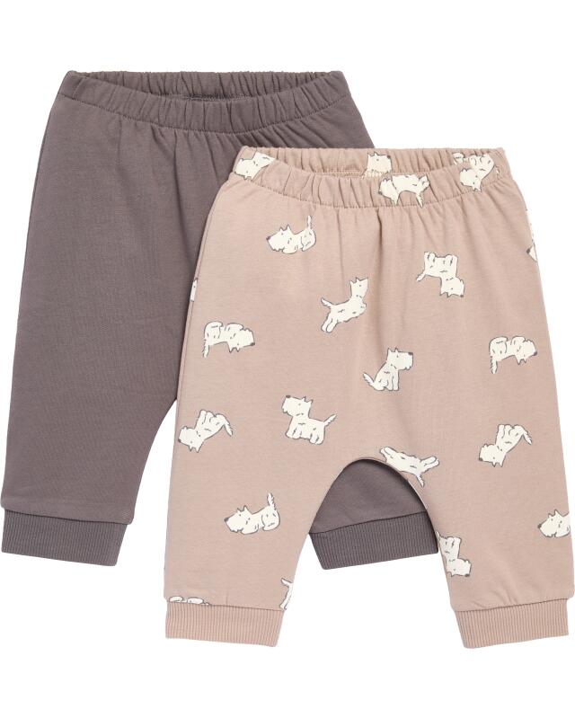 Newborn sweatpants with dogs for boys, taupe (KiK Newborn Sweathosen Hunde (taupe)) — KiK, authentic German product in Morocco