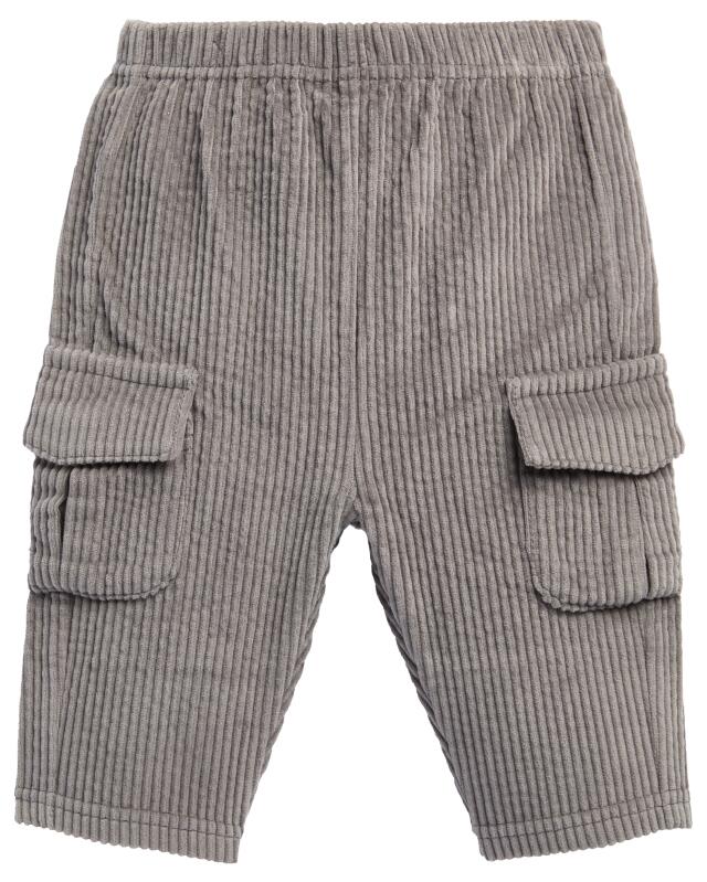 Newborn cotton corduroy trousers for boys, grey (KiK Newborn Cordhose aus Baumwolle (grau)) — KiK, authentic German product in Morocco