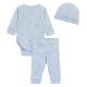Čepička pro novorozence + body + kalhoty
