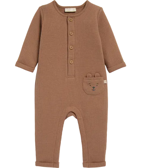 Newborn Strampler mit Waffelstruktur