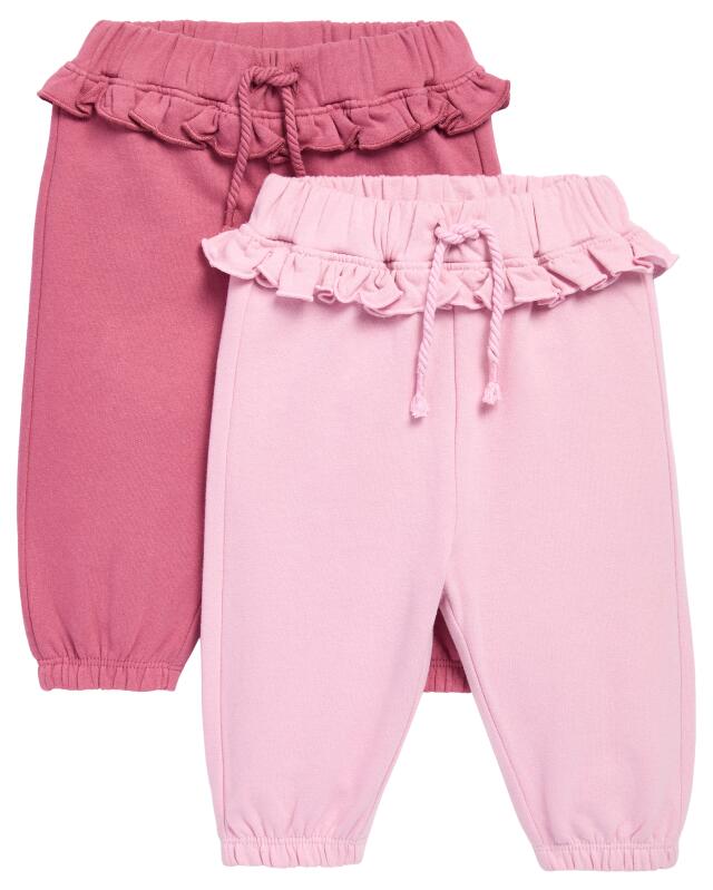 سراويل سويت بكشكش لحديثي الولادة للرضيعة، وردي فاتح (KiK Newborn Sweathosen mit Rüschen (hellrosa)) — KiK, منتج ألماني أصلي في المغرب