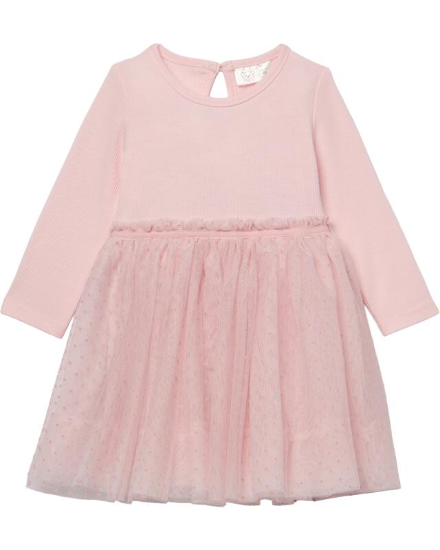 فستان بالتول للرضيعة، وردي قديم (KiK Kleid mit Tüll (altrosa)) — KiK, منتج ألماني أصلي في المغرب