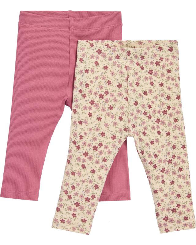 Leggings à fleurs bébé fille, rose foncé (KiK Leggings Blumen (dunkelrosa)) — KiK, produit allemand authentique au Maroc
