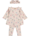 Newborn Stirnband + Langarmshirt + Leggings hellrosa