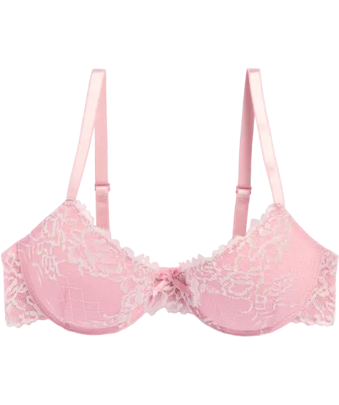 Rosafarbener Push-up-BH