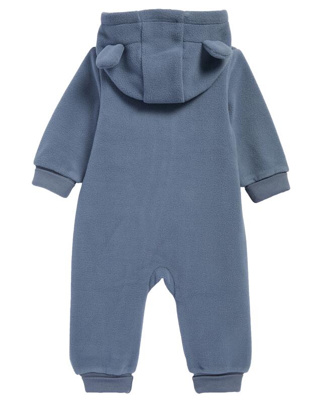 Newborn fleece sleepsuit for boys, grey (KiK Newborn Fleece-Strampler (grau)) — KiK, authentic German product in Morocco