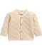 Newborn Strickjacke mit Zopfmuster creme