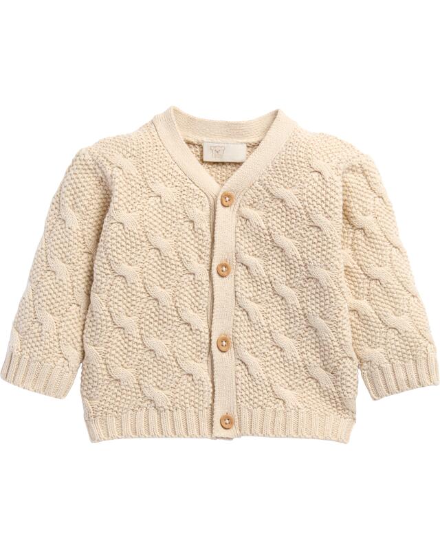 Gilet à torsades naissance garçon, crème — KiK, produit allemand authentique au Maroc