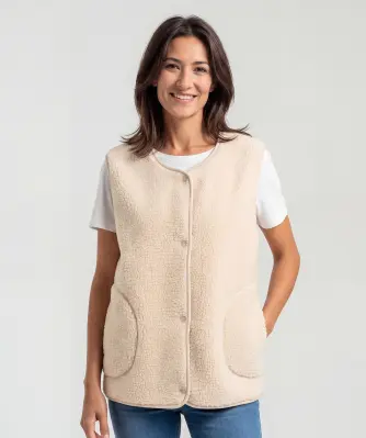 Fleecevest met zakken